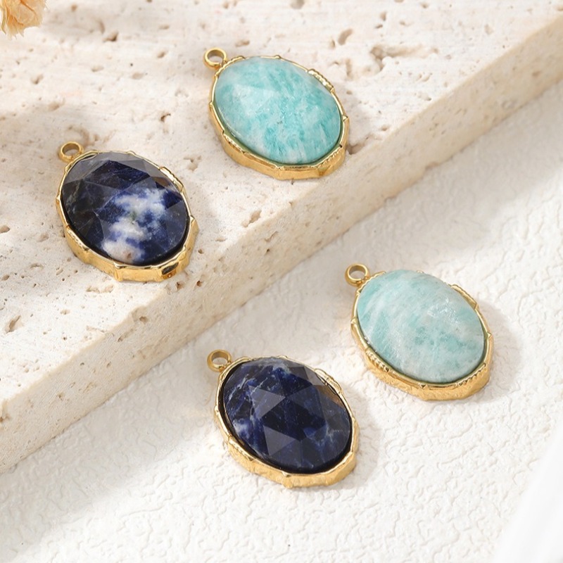 จี้หินโซดาไลต์อะเมโซไนต์ทรงรีเ - Jewelry Making Michaels บทวิจารณ์และราคา